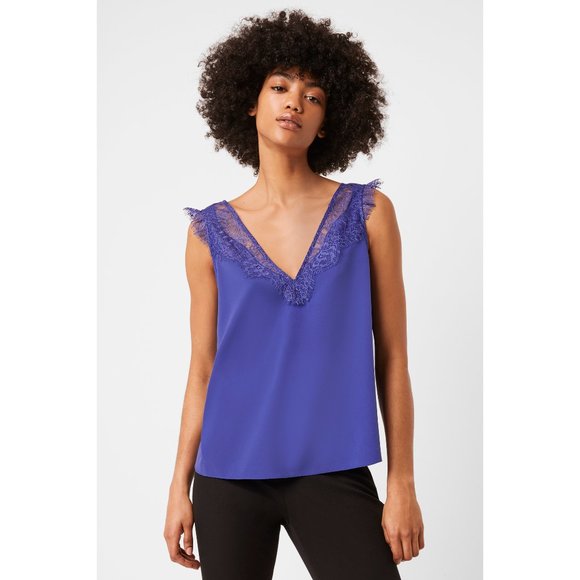 NWT French Connection Chioma Light Lace Tank Top - Picture 1 of 4